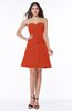 Elegant A-line Strapless Sleeveless Chiffon Mini Plus Size Bridesmaid Dresses