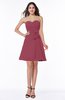 Elegant A-line Strapless Sleeveless Chiffon Mini Plus Size Bridesmaid Dresses