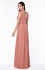 Sexy A-line Zipper Floor Length Pleated Plus Size Bridesmaid Dresses