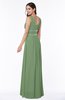 Sexy A-line Zipper Floor Length Pleated Plus Size Bridesmaid Dresses