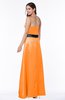 Elegant A-line Half Backless Satin Floor Length Plus Size Bridesmaid Dresses