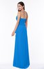Mature Strapless Half Backless Chiffon Floor Length Flower Plus Size Bridesmaid Dresses