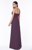 Mature Strapless Half Backless Chiffon Floor Length Flower Plus Size Bridesmaid Dresses