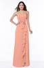 Mature Strapless Half Backless Chiffon Floor Length Flower Plus Size Bridesmaid Dresses