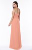 Mature Strapless Half Backless Chiffon Floor Length Flower Plus Size Bridesmaid Dresses
