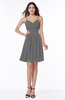 Sexy A-line Sleeveless Chiffon Mini Ribbon Plus Size Bridesmaid Dresses