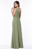Classic A-line Half Backless Floor Length Ruching Plus Size Bridesmaid Dresses