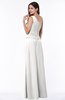 Classic A-line Half Backless Floor Length Ruching Plus Size Bridesmaid Dresses