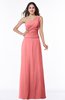 Classic A-line Half Backless Floor Length Ruching Plus Size Bridesmaid Dresses