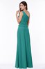 Classic A-line Half Backless Floor Length Ruching Plus Size Bridesmaid Dresses