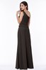 Classic A-line Half Backless Floor Length Ruching Plus Size Bridesmaid Dresses