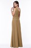 Classic A-line Half Backless Floor Length Ruching Plus Size Bridesmaid Dresses