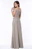 Classic A-line Half Backless Floor Length Ruching Plus Size Bridesmaid Dresses