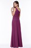 Classic A-line Half Backless Floor Length Ruching Plus Size Bridesmaid Dresses