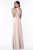 Classic A-line Half Backless Floor Length Ruching Plus Size Bridesmaid Dresses