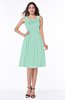 Elegant Thick Straps Zip up Knee Length Flower Plus Size Bridesmaid Dresses