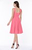Elegant Thick Straps Zip up Knee Length Flower Plus Size Bridesmaid Dresses