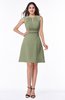 Classic A-line Sleeveless Zipper Chiffon Ribbon Plus Size Bridesmaid Dresses