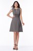Classic A-line Sleeveless Zipper Chiffon Ribbon Plus Size Bridesmaid Dresses