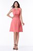 Classic A-line Sleeveless Zipper Chiffon Ribbon Plus Size Bridesmaid Dresses
