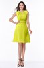 Classic A-line Sleeveless Zipper Chiffon Ribbon Plus Size Bridesmaid Dresses