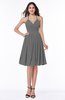Sexy A-line Halter Chiffon Knee Length Pleated Plus Size Bridesmaid Dresses