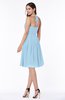 Sexy A-line Halter Chiffon Knee Length Pleated Plus Size Bridesmaid Dresses