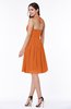 Sexy A-line Halter Chiffon Knee Length Pleated Plus Size Bridesmaid Dresses