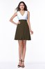 Casual A-line Sleeveless Zip up Pleated Plus Size Bridesmaid Dresses