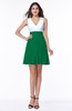 Casual A-line Sleeveless Zip up Pleated Plus Size Bridesmaid Dresses