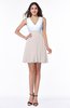 Casual A-line Sleeveless Zip up Pleated Plus Size Bridesmaid Dresses