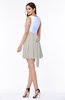 Casual A-line Sleeveless Zip up Pleated Plus Size Bridesmaid Dresses