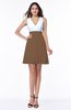 Casual A-line Sleeveless Zip up Pleated Plus Size Bridesmaid Dresses