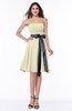 Classic A-line Strapless Knee Length Ruching Plus Size Bridesmaid Dresses