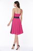 Classic A-line Strapless Knee Length Ruching Plus Size Bridesmaid Dresses
