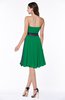 Classic A-line Strapless Knee Length Ruching Plus Size Bridesmaid Dresses