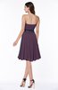 Classic A-line Strapless Knee Length Ruching Plus Size Bridesmaid Dresses
