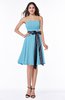 Classic A-line Strapless Knee Length Ruching Plus Size Bridesmaid Dresses