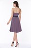 Classic A-line Strapless Knee Length Ruching Plus Size Bridesmaid Dresses