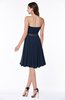 Classic A-line Strapless Knee Length Ruching Plus Size Bridesmaid Dresses