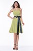 Classic A-line Strapless Knee Length Ruching Plus Size Bridesmaid Dresses