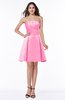 Cute A-line Sleeveless Zipper Short Pleated Plus Size Bridesmaid Dresses
