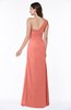 Modern One Shoulder Sleeveless Half Backless Chiffon Ruching Plus Size Bridesmaid Dresses
