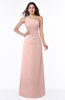 Modern One Shoulder Sleeveless Half Backless Chiffon Ruching Plus Size Bridesmaid Dresses