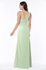 Modern One Shoulder Sleeveless Half Backless Chiffon Ruching Plus Size Bridesmaid Dresses