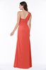 Modern One Shoulder Sleeveless Half Backless Chiffon Ruching Plus Size Bridesmaid Dresses