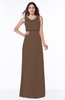Modern A-line Jewel Chiffon Draped Plus Size Bridesmaid Dresses