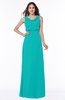Modern A-line Jewel Chiffon Draped Plus Size Bridesmaid Dresses