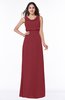Modern A-line Jewel Chiffon Draped Plus Size Bridesmaid Dresses