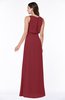 Modern A-line Jewel Chiffon Draped Plus Size Bridesmaid Dresses